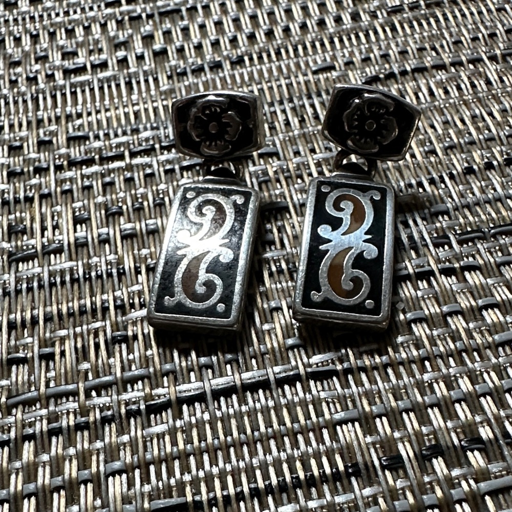 Brighton Silver and Black Earrings